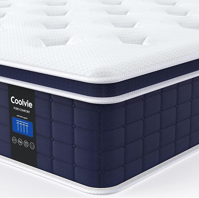 Coolvie 14 Inch Queen Mattress, Medium Firm Memory Foam Queen Size Mattresses by COOLVIE