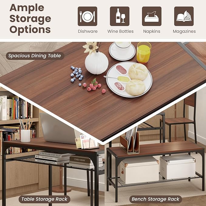 Giantex Dining Table Set for 4, Kitchen Table - Image 4