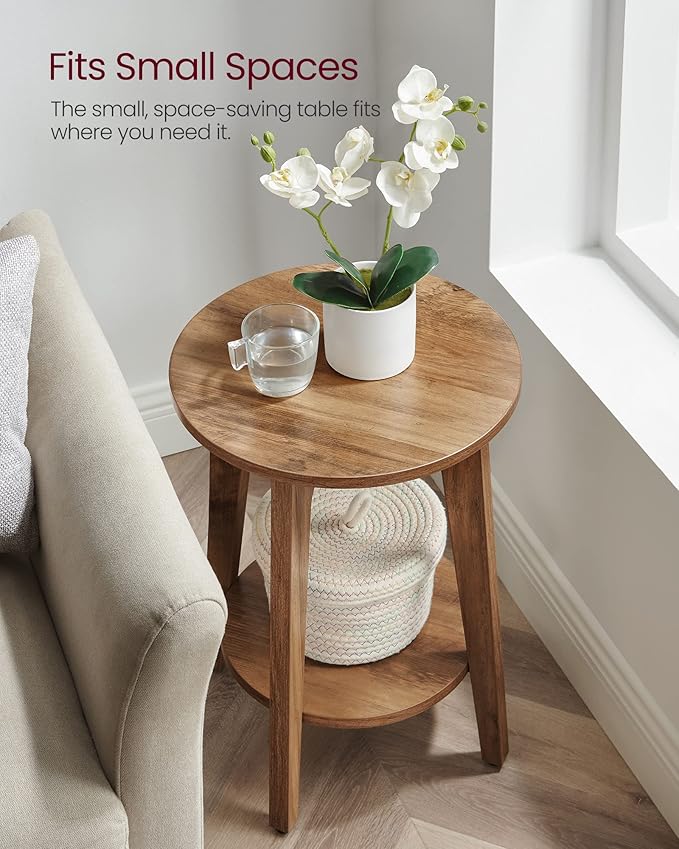VASAGLE Side Table, Small Round End Table - Image 7
