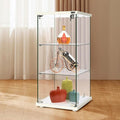 VIVOHOME 3 Layers 16''W x 16''D x 33''H Glass Display Cabinet Showcase by VIVOHOME