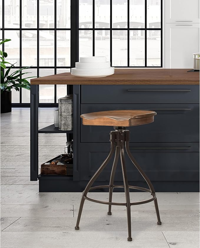 Hillsdale Worland Backless Metal Adjustable Height Stool - Image 12