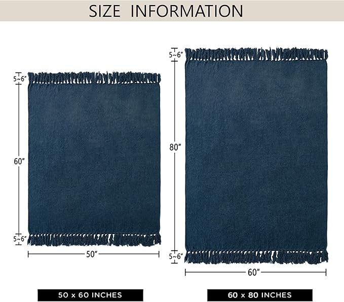 Chenille Throw Blanket for Couch 50"X 60", Soft Cozy Throws - Image 7