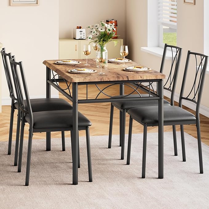 IDEALHOUSE Dining Table Set for 4, 5 Piece Dining Table Set - Image 2