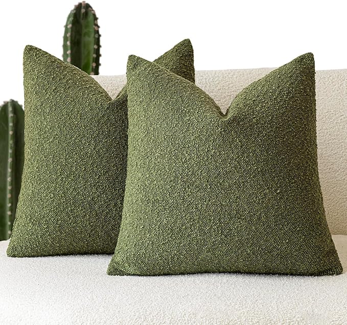 Foindtower Pack of 2, Decorative Textured Boucle Throw Pillow Covers Accent by Foindtower
