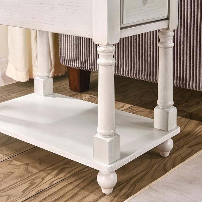 LEEMTORIG Solid Wood End Table Narrow Side Table - Image 7