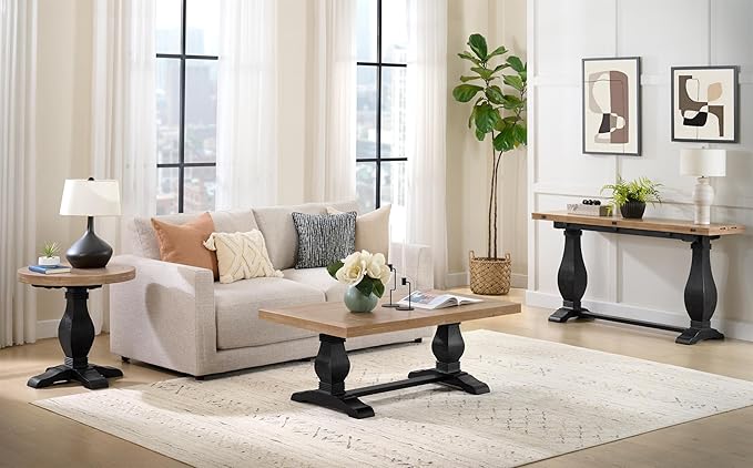 Martin Svensson Home Napa Solid Wood Pedestal End Table - Image 4