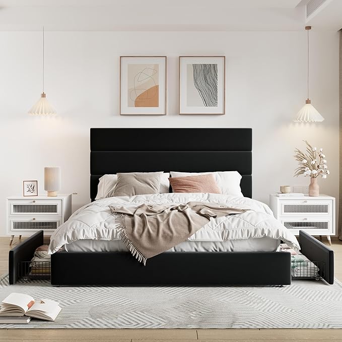Allewie Modern Queen Size Platform Bed Frame - Image 3