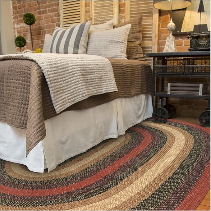 Highland Multi Color Jute Braided Oval Rug, 4x6' - Image 9