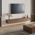 Fully-Assembled Minimalist Floating TV Stand, Modern Wall-Mounted Entertainment by POVISON