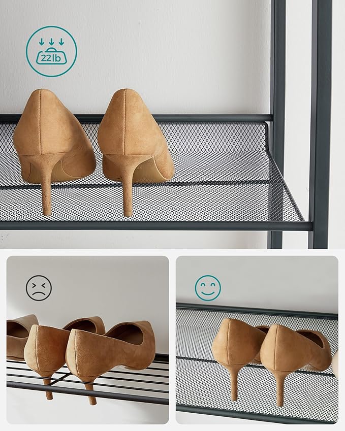 SONGMICS 12-Tier Stackable Shoe Shelf Set, Metal Shoe Storage - Image 9