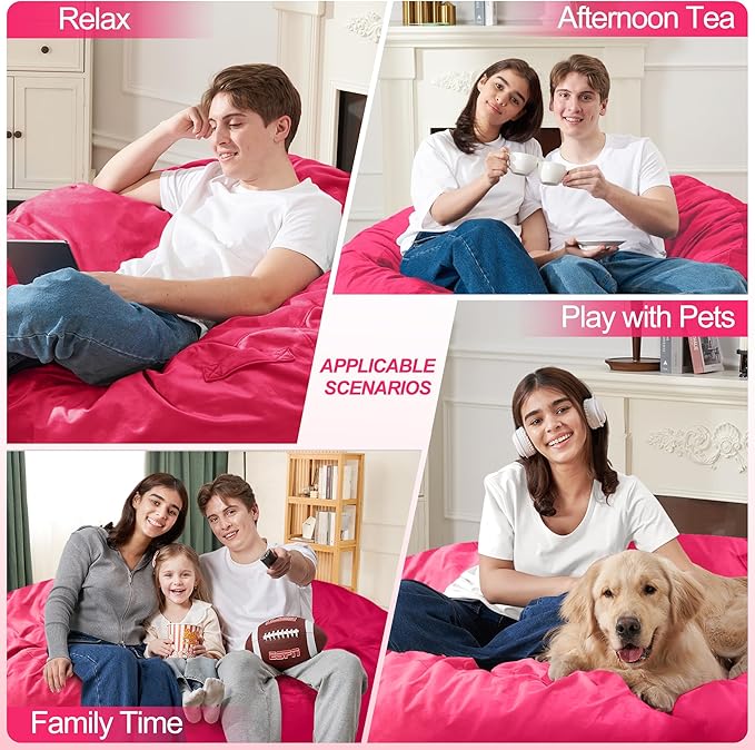 Homguava 4 FT Bean Bag Chair: 4' Bean Bags - Image 4