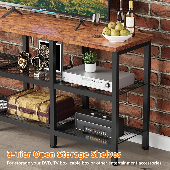 Furologee TV Stand, Small Media Console Table - Image 4