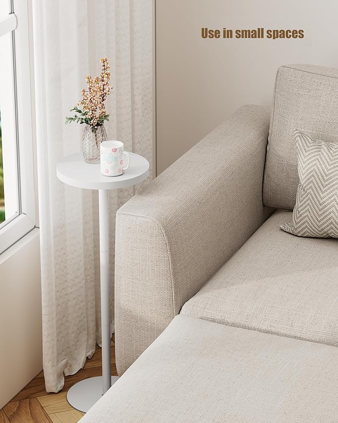 TUTOTAK Tall Round Side Table, Small End Table, Beside Table, Drink Table - Image 2