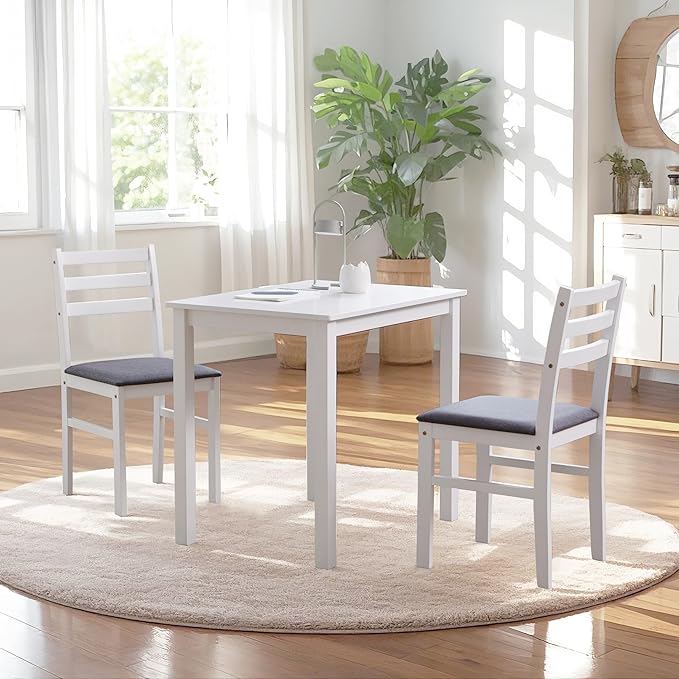 Livinia Seattle Modern Farmhouse Kitchen Dining Room Chair Set of 2, Solid Wood - Image 2