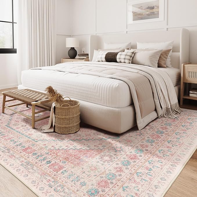 zesthome 8x10 Area Rugs for Girls Bedroom, Non-Slip Backing Washable Rugs - Image 7