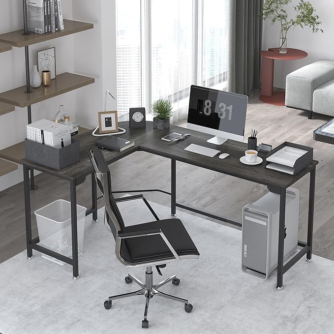 Teraves Modern L Shaped Gaming Desk 66'' Corner Computer Desk - Image 2