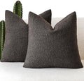 Foindtower Pack of 2 Textured Boucle Throw Pillow Covers Accent Solid by Foindtower