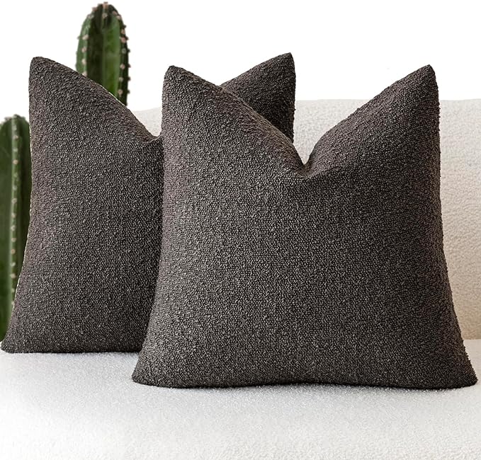 Foindtower Pack of 2, Decorative Textured Boucle Throw Pillow Covers Accent by Foindtower