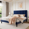 SHA CERLIN Queen Bed Frame/Velvet Upholstered Platform Bed Frame by SHACERLIN