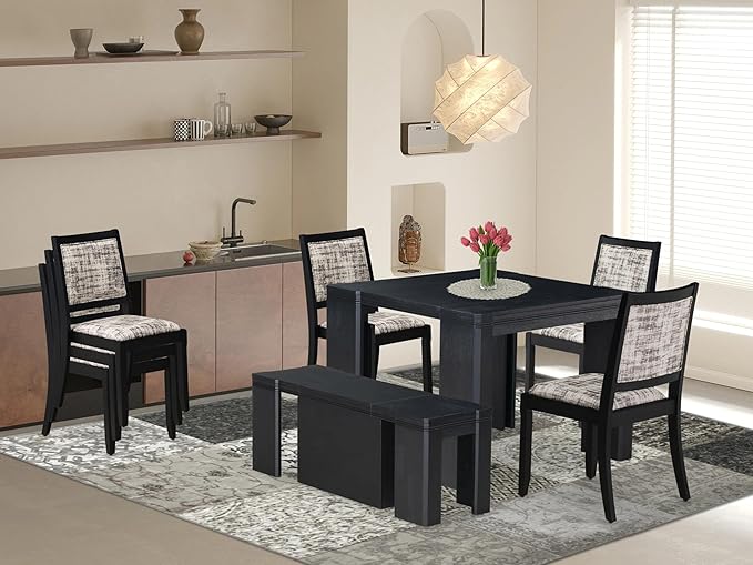 X02X2-2C6-30 4-pc Dining Room Table Set a Rectangular Kitchen Table and a - Image 36