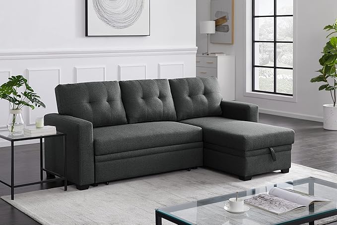 Devion Furniture Meridian 4-in-1 Convertible L Shaped Couch by DevionFurniture