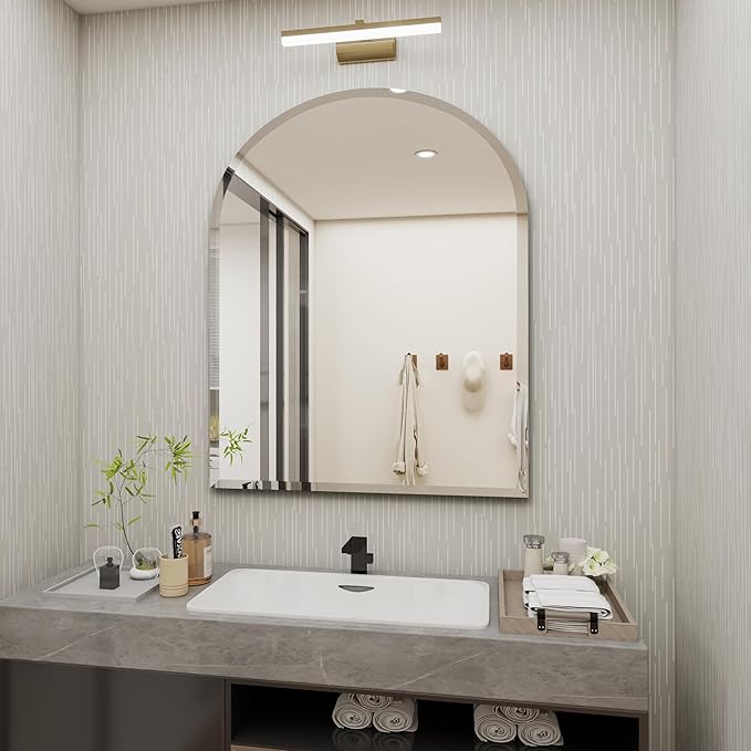 Arched Bathroom Mirror, 28X40 inch Arched Frameless Mirror, Arch Wall by WALLMOUNTEDMIRRORS
