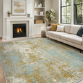 Washable Area Rugs 8'x10' Non-Slip Modern Abstract Soft by RELEANY