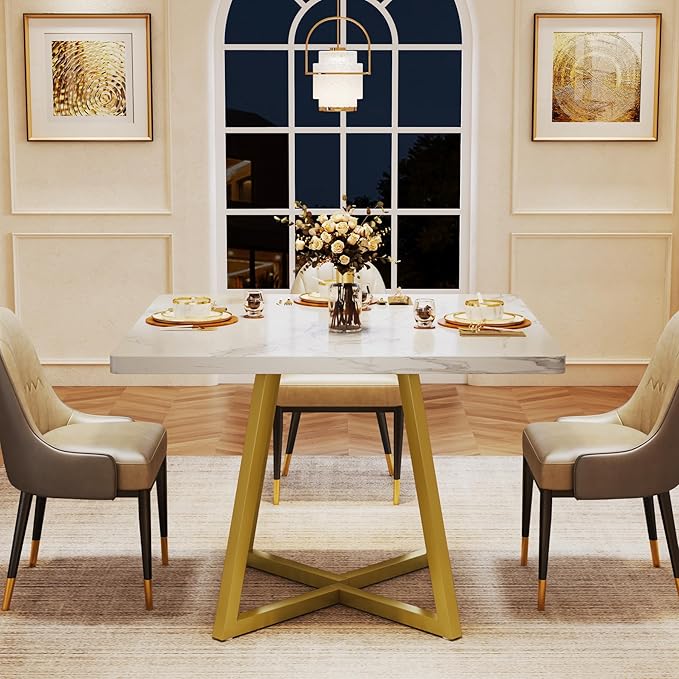 Tribesigns Square Dining Table for 2, 31.5" Modern Dinner Table - Image 4