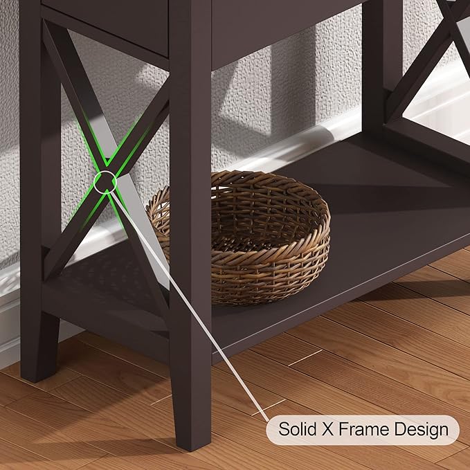 ChooChoo End Table, MDF Material Flip Top Narrow End Table - Image 6