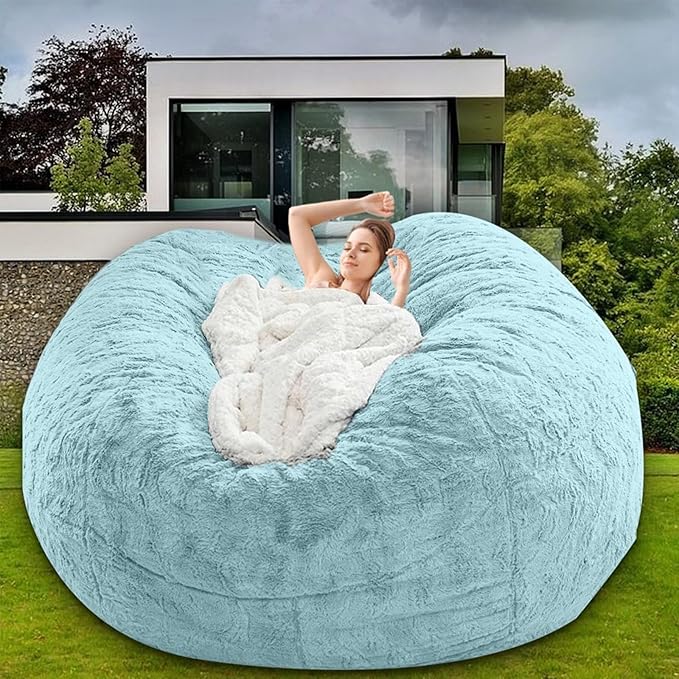 Bean Bag Chair for Adults Kids Without Filling Comfy Oversized Round Lazy Sofa - Image 8