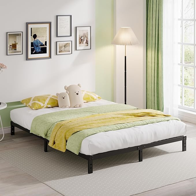 EMODA Queen Bed Frame No Box Spring Needed 10 Inch Heavy Duty Metal Platform - Image 2