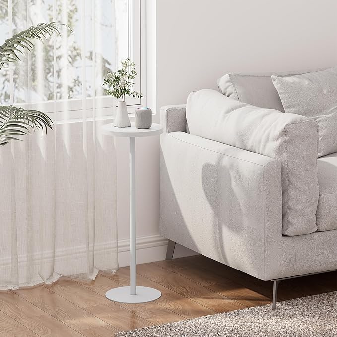 TUTOTAK Tall Round Side Table, Small End Table, Beside Table, Drink Table - Image 5