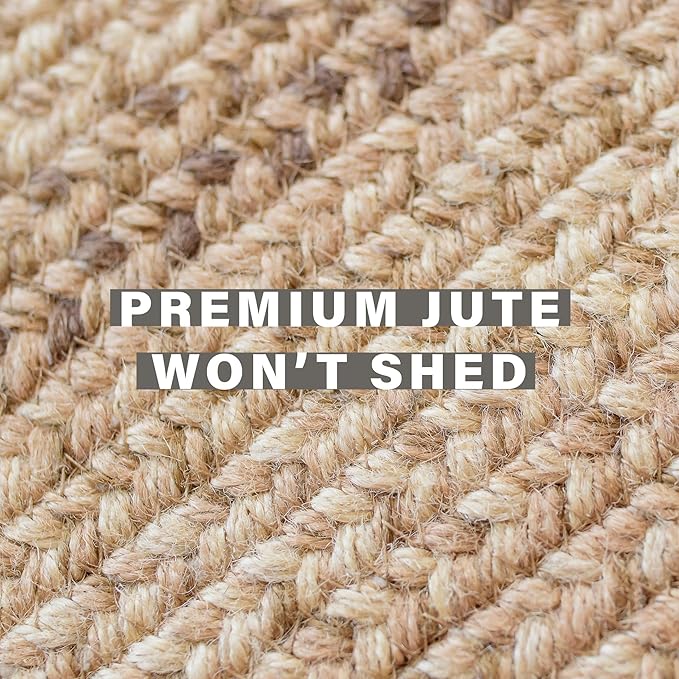 Cookie Dough Brown Small Braided Rugs, 2x3' Rectangle - Image 4