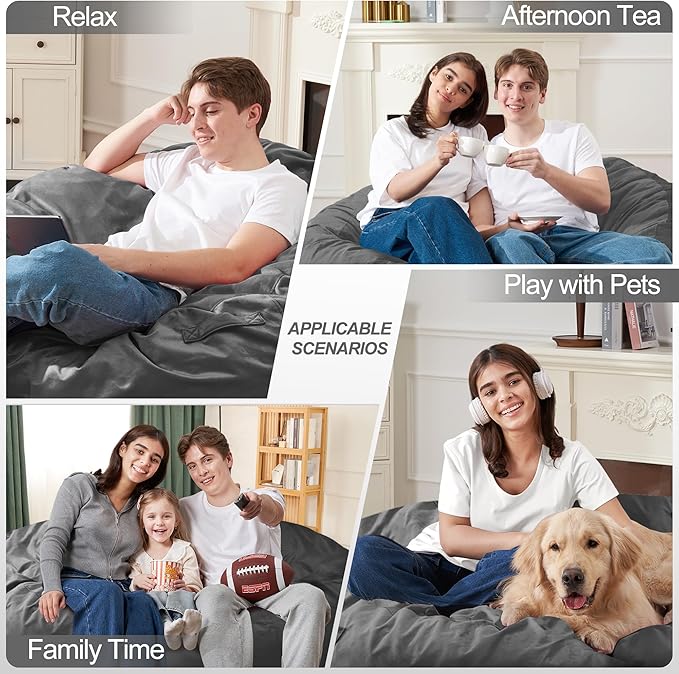 Homguava 4 FT Bean Bag Chair: 4' Bean Bags - Image 5