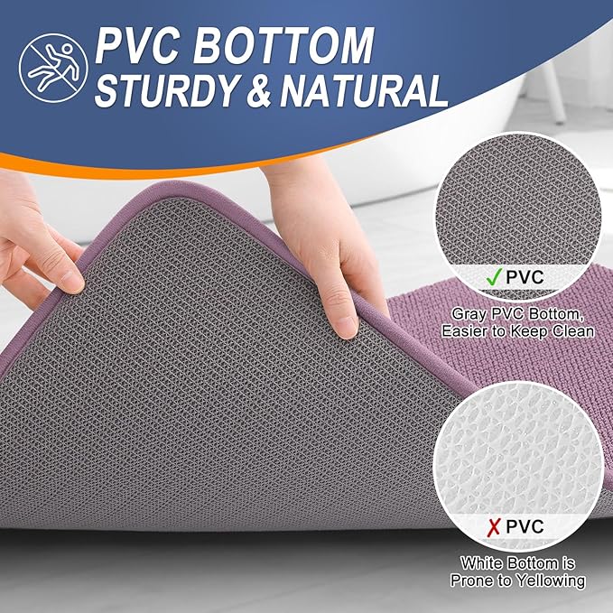 OLANLY Thick Memory Foam Bath Mat Rug 30x20, Extra Soft Absorbent Bathroom Rug - Image 4