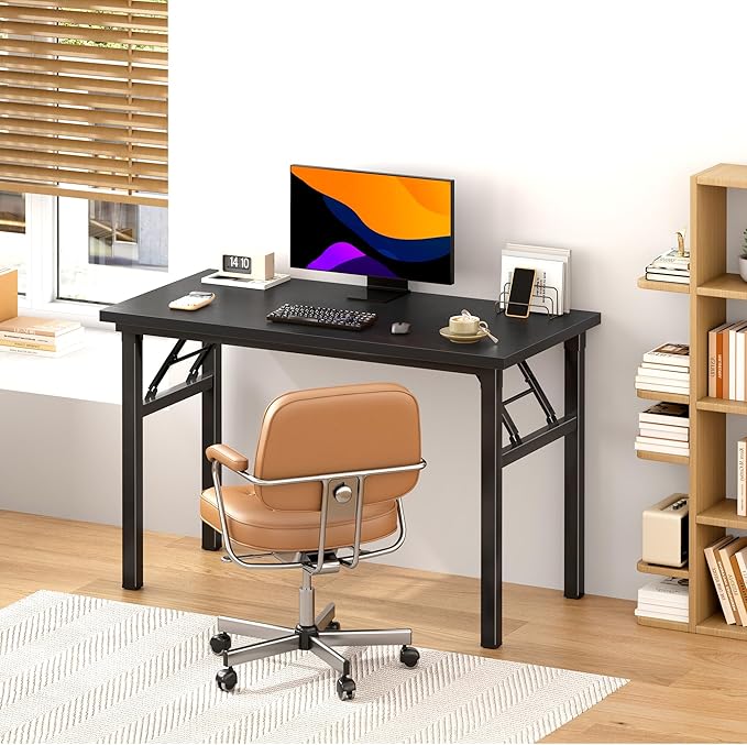 DlandHome Computer Desk Folding Table 39.4 inches Writing Desk - Image 2