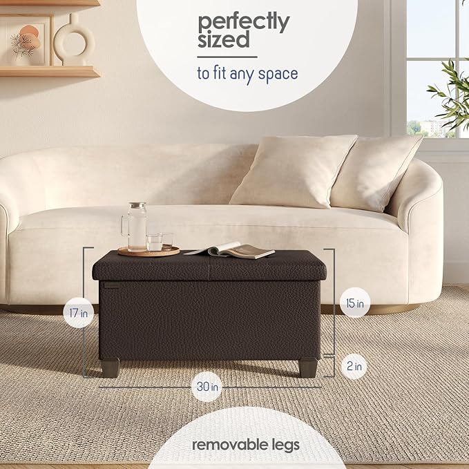STORAGEBUD Storage Ottoman Bench - Image 9