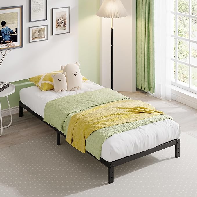 EMODA 10 Inch Twin Bed Frames No Box Spring Needed, Heavy Duty Metal Twin - Image 7