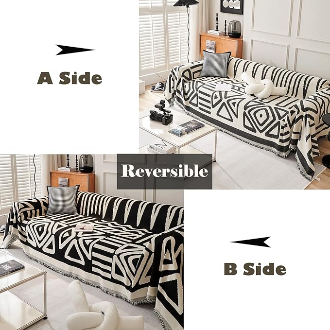 VM VOUGEMARKET Geometric Couch Cover - Image 2