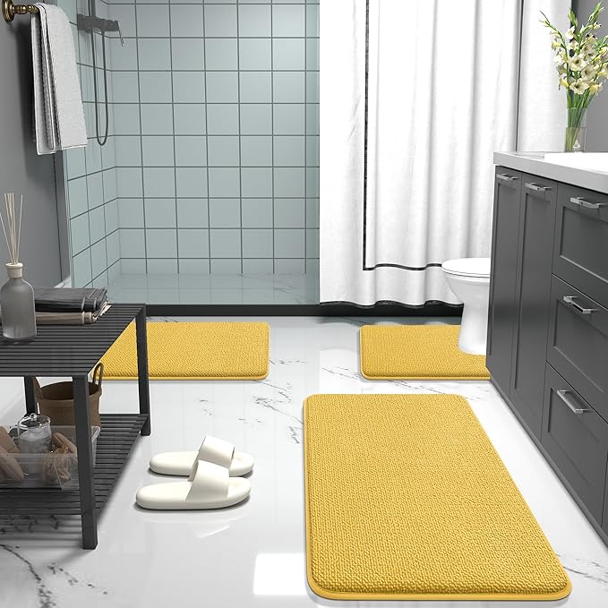 OLANLY Thick Memory Foam Bath Mat Rug 24x16, Extra Soft Absorbent Bathroom Rug - Image 7
