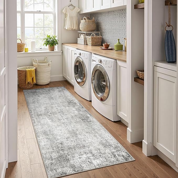 Washable Area Rugs 2'x8' Non-Slip Modern Abstract Soft - Image 4