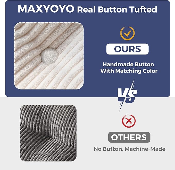 MAXYOYO 3 Seater Couch for Living Room, Boneless Couch - Image 9