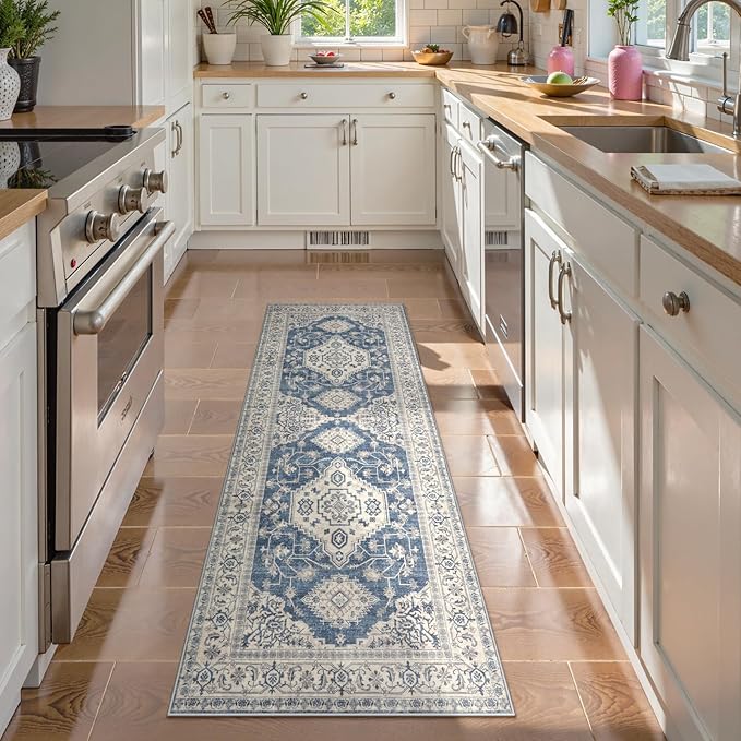 Lahome Oriental Kitchen Runner Rug Non Slip, 2x5 Washable Hallway Runner by Lahome