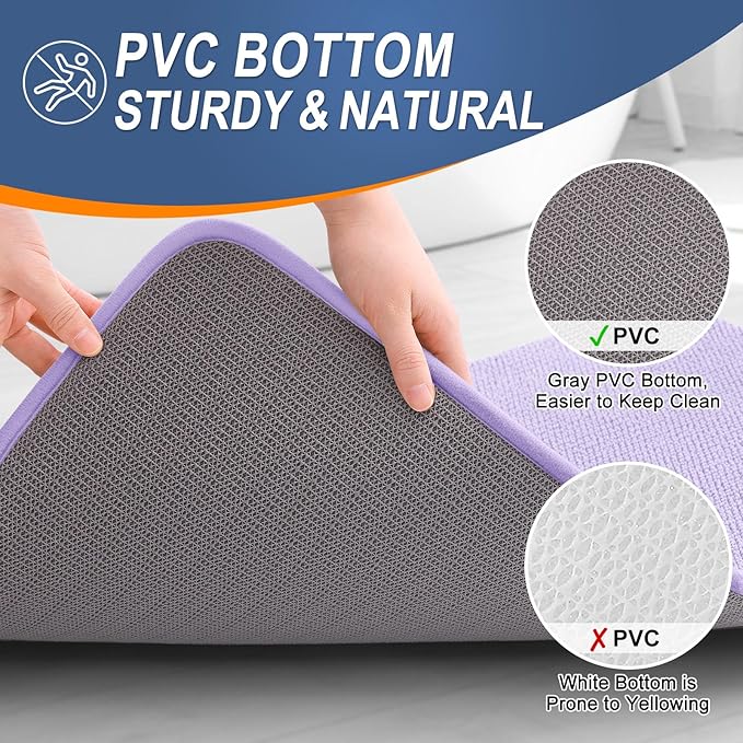 OLANLY Thick Memory Foam Bath Mat Rug 30x20, Extra Soft Absorbent Bathroom Rug - Image 4