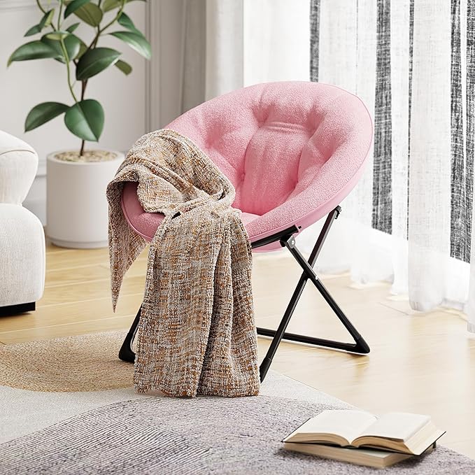 Saucer Chair with Faux Fur Cover - Image 8
