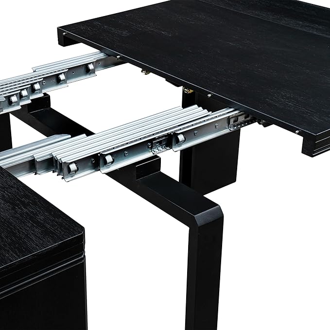 X07X1-B06-24 9-pc Modern Dining Room Table Set a Rectangular Dining Table and 2 - Image 12
