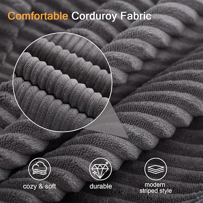 MeMoreCool Boneless Folding Sofa Bed Queen, Corduroy Convertible Sleeper Chair - Image 9