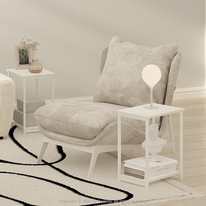 Furinno Simplistic Industrial Metal Frame End Table - Image 4