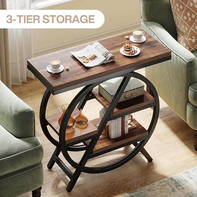Tribesigns End Table for Living Room, 3-Tier Narrow Side Table - Image 6