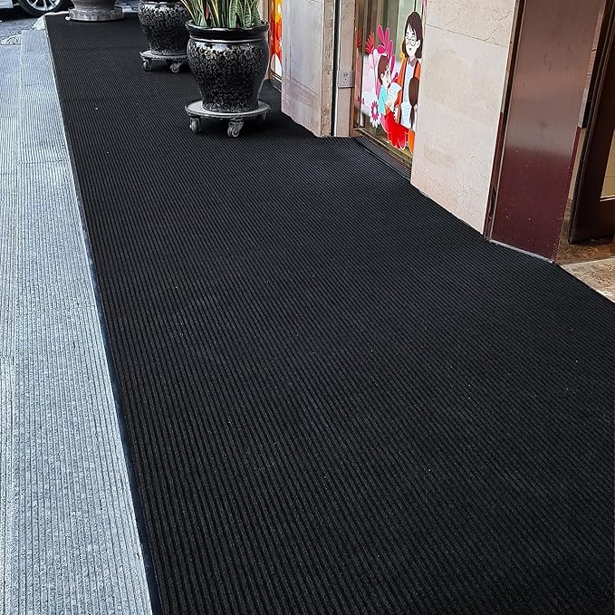 TANYOYO 4' X 6' Commercial Grade Door Floor Mat Brush Step Entrance Mat Vinyl - Image 2